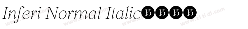 Inferi Normal Italic字体转换